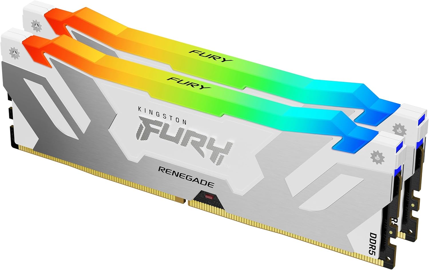 Silver White Rgb 32GB (2x16GB) DDR5 6400MT/s CL32 FURY Renegade Silver/White RGB XMP ...
